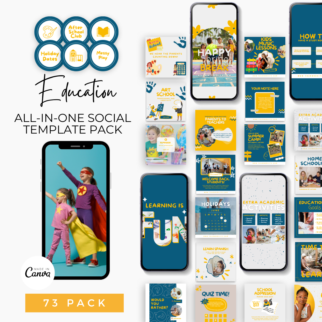 Education Social Media Post Kit