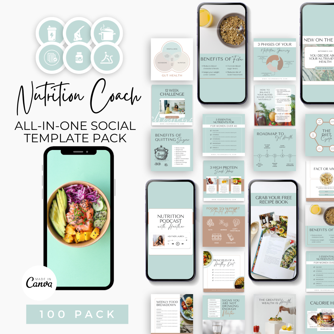 Nutrition Coach Social Media Post Kit