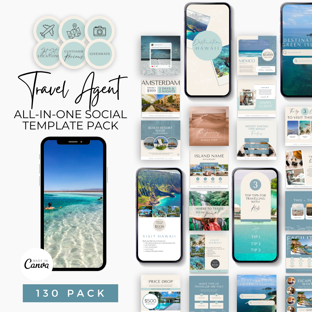 Travel Agent Social Media Post Kit